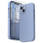 SURPHY Liquid Silicone Case for iPhone 13 mini Case, Individual Protection for Each Lens Shockproof Rubber Full Body Thickened Design for iPhone 13 mini 5.4 inch 2021, Sierra Blue