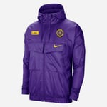 Nike NBA Courtside L.A Lakers Hoodie Zip Jacket Sz M Court Purple Yellow New