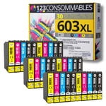 123CONSOMMABLES - 603XL - Pack de 30 Cartouches d'encre Compatible pour Epson 603 XL Etoile de Mer - pour Epson XP-2100 XP-2155 XP-3100 XP-4100 WF-2820 WF-2830 DWF WF-2870 WF-2835 WF-2850