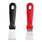 2 x Kitchen Scraper, Straight & Bending Scraper for Cleaning, Super Scraper, Super Scraper Non Scratch for Ovens, Stoves, for Kitchen Cleaning