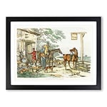 Before The Hunt By Henry Alken Vintage Framed Wall Art Print, Ready to Hang Picture for Living Room Bedroom Home Office Décor, Black A2 (64 x 46 cm)