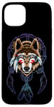 Coque pour iPhone 15 Plus Journée du patrimoine amérindien autochtone totem esprit loup