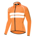 Veste Imperméable Cyclisme Homme,Manteau Pluie Respirant Unisexe,Manteau Haute Visibilité Homme,pour Plein-air Running Et Marche(Size:M,Color:Orange)