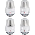 Treetalk - Lot de 4 têtes thermostatiques tête de vanne thermostatique de remplacement vanne de radiateur thermostatique