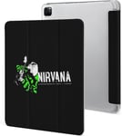 Étui Pour Ipad Pro 2021 Nirvana 12,9 Pouces, Type Ordinateur Portable, Support À Trois Volets Avec Porte-Stylo, Veille/Réveil Automatique