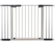 BabyDan Premier Barrière à Fixation par Pression pour Porte/Escalier, Argent/Noir, 112 - 119,3 cm