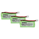 EXTENSILO 3x Batterie compatible avec Siemens Gigaset AL110a, A260 TRIO, A265, A345, AL110 téléphone fixe sans fil (850mAh, 2,4V, NiMH)