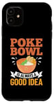 Coque pour iPhone 11 Poke Bowl Recette de poisson hawaïen