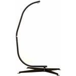 Amanka - Support pour fauteuil suspendu 205cm Soutien en acier pour accrocher balancelle et chaises suspendues poids max 150kg métal noir - schwarz
