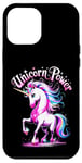 iPhone 12 Pro Max Cute Girl's Magical Unicorn Power Case