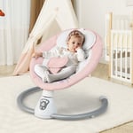 Baby Bouncer with 5 Swing Speeds and Built-In 17 Music for Newborn