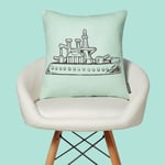 Monopoly Ship Letterpress Square Cushion - 60x60cm - Soft Touch