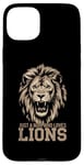 Coque pour iPhone 15 Plus Visage de lion drôle Meme Lions Citations Just A Man Who Loves Lions