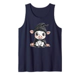 Cow Halloween Bat Spooky and Cute Tank Top