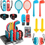 16 En 1 Ensembles D¿Accessoires De Sport Switch Avec Organiseur,Accessoires Switch Sport Jeux Switch Sport Kit D'accessoires De Pour La Famille Party Pack Pour Les Jeux De Nintendo Switch/Switch Oled