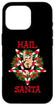 Coque pour iPhone 16 Pro Hail Santa Traineau de Noël Rock Heavy Metal Musique de Noël