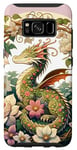 Coque pour Galaxy S8 Clématite Fleur Dragon Illustration Dragons