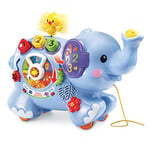 VTech – Trompette, Mon Éléphant des Découvertes - Centre d’Éveil, Animal Interactif, Jouet à Tirer – Version FR