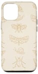 Coque pour iPhone 12/12 Pro Beige Tan - Motif Mites Neutres - Bugs et escargots