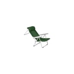 I Giardini Del Re - Chaise longue Marina en acier 6 + 1 positions 119x59x50 cm chaise de fonction lit vert pour plage et piscine exte'rieure