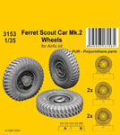 Cmk 129-3153 - 1:35 Ferret Scout Car Mk.2 Wheels for Airfix Kits - New