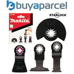 Makita Starlock Multi Tool 4 Piece Floor Set Plunge Segment Blade DTM52 DTM51