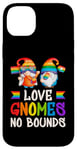 Coque pour iPhone 14 Plus LGBT, couples de nains de jardin, couleurs arc-en-ciel