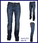 Levis 511 Jeans Hommes Slim Fit Pantalon Levi's Jambe Droite Droites W30 L34 44