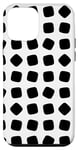 Coque pour iPhone 12 mini White Black Cushion Shape Rounded Square Lozenge Pattern