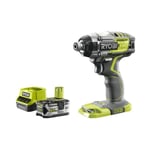 Ryobi - Pack Visseuse à choc Brushless 18V One+ R18IDBL-0 - 1 batterie 5.0Ah - 1 chargeur rapide 2.0Ah RC18120-150