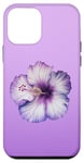 iPhone 12 mini Aesthetic Hawaiian flower Purple Hibiscus Flowers Girl Case