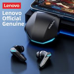 Black Lenovo-Écouteurs intra-auriculaires sans fil GM2 Pro Bluetooth 5.3, casque de sport, casque de jeu, faible latence, mode touristes, écouteurs de musique, nouveau ""Nipseyteko