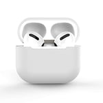 Coque de Protection en Silicone pour AirPods 3 - pour AirPods 3 - avec LED Avant Visible - Chargement sans Fil - Compatible avec Les AirPods 3 2021 (sans Mousqueton, Blanc)