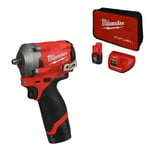 Milwaukee M12FIW38-0 12V M12 Fuel 3/8" Compact Impact Wrench With 2.0 AH Battery