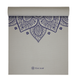 Gaiam Sustained Grey Sundial Flower Yoga Mat 5 mm