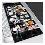 Steins Gate Tapis de Souris Gaming XXL, 900x400mm, Anime Mouse Pad - Surface spéciale améliore la Vitesse et la précision, 3mm Base en Caoutchouc Antidérapant Surface-pour Ordinateur et PC, E