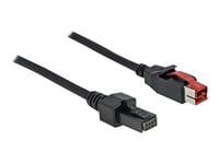 Delock - Usb-Kabel Med Egen Strömförsörjning - Usb Pluspower (24 V) (Hane) Till 4-Stifts Mini-Din (Hane) - 24 V - 4 M - Svart