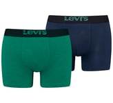 Lot de 2 boxers fermés classiques Levi's® en coton stretch bleu marine et vert