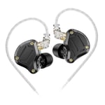 IEM intra-auriculaire KZ ZS10 Pro 2, casque de commutation de réglage à 4 niveaux KZ in ear monitor, écouteurs filaires de jeu 1DD + 4BA améliorés avec câble à 2pin pour audiophile (noir, sans micro)