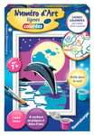 Ravensburger – Numéro d’Art format 8x12cm – Clair de lune – Loisir créatif dès 7 ans - Kit de peinture par numéros – Avec peinture phosphorescente – Activité détente et créative – 29614 – français