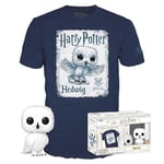 Funko Pop! & Tee: Harry Potter - Hedwig - Large - (L) - T-Shirt - Vêtements avec Une Figurine en Vinyle à Collectionner - Idée de Cadeau - Jouets et Top à Manches Courtes pour Les Adultes Les Hommes