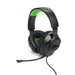 JBL Quantum 100X Wired Over-Ear Gaming Headset with Detachable Boom Mic, Made for Xbox and Compatible with Other Consoles, Black and Green