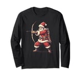 Santa Archery Shooting Sport Lover Archer Christmas Pajama Long Sleeve T-Shirt