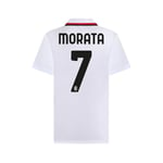 AC Milan Maillot de Football Stadium Replica Officiel, Morata 7, Blanc, S Adult-Unisex