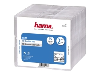 Hama - Tunt fodral för arkiverings-CD - kapacitet: 2 CD - transparent (paket om 25)
