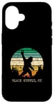 iPhone 16 Black Kettle OK Sasquatch Peace Sign Bigfoot Design Case