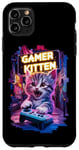 Coque pour iPhone 11 Pro Max Gamer Kitten Cute Gaming Jeux vidéo Cat Lover