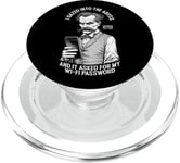 Une drôle de philosophie de Nietzsche plongée dans l'abîme Mot de passe Wi-Fi PopSockets PopGrip pour MagSafe