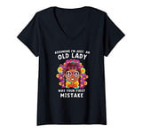 Womens Assuming I'm Just An Old Lady Was Your First Mistake Hippie V-Neck T-Shirt