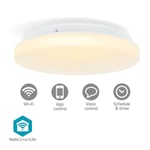 Nedis SmartLife Taklampa | Wi-Fi | RGB / Varm till cool vit | Rund | Diameter: 260 mm | 1820 lm | 2700 - 6500 K | IP44 | Energiklass: F | Android™ / IOS